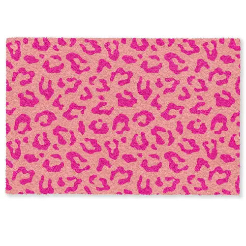 Panterprint - Roze - Dierenprint - Minimalistisch Deurmat klein -zkaufland3d