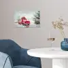 Auto - Rood - Cadeaus - Winter - Sneeuw - Kerst poster papier klein -sfeer3