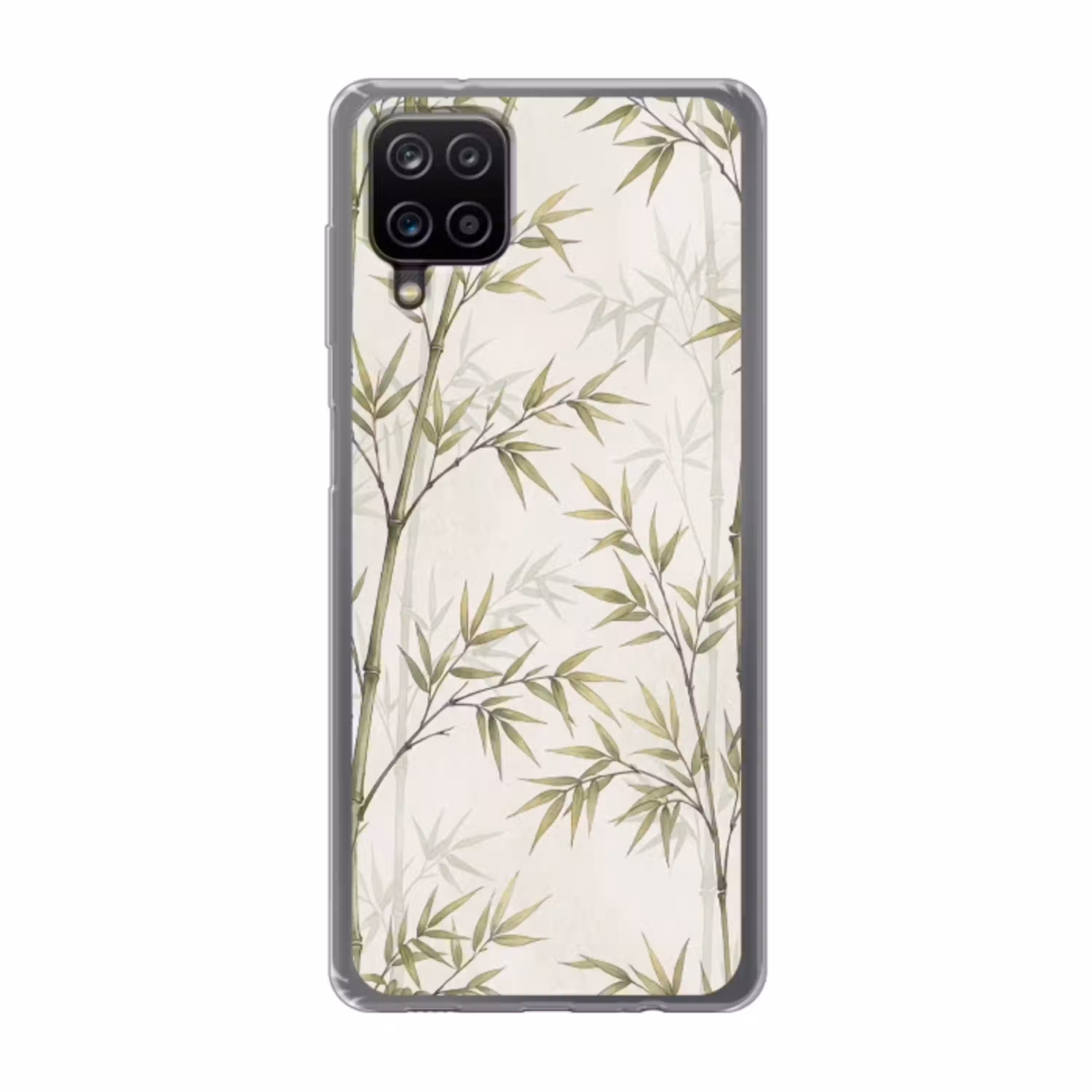 Bamboe - Bladeren - Natuur - Aquarel - Groen Telefoonhoesje Samsung Galaxy A12 klein -3d