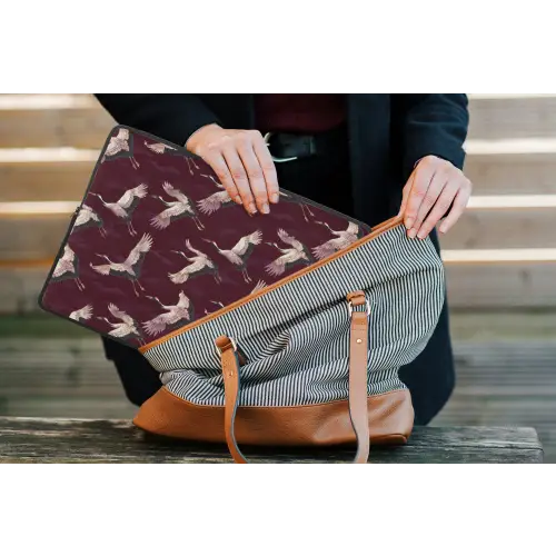 Kraanvogels - Klassiek - Bordeaux laptophoes neopreen klein 279 -tas