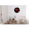 Macarons - Rood - Hart Wandcirkel aluminium klein -woonkamer
