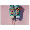Sneakers - Veters - Kleurrijk - Schaduw poster papier klein -3d