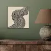 Golvend - Lijnen - Abstract - Silhouet aluminium wit klein -sfeer2