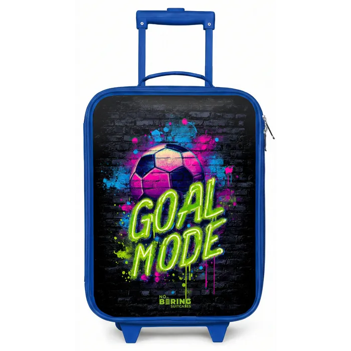 Neon - Graffiti - Voetbal - Kleurrijk Kinderkoffer - Blauw klein -zz3dotto