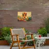 Vrouwelijk - Bloemen - Sieraden Tuinposter op houten frame 2 cm dik klein -sfeer3