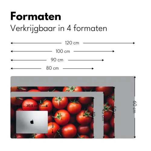Groente - Rood - Tomaten Muismat XXL klein -sfeer5