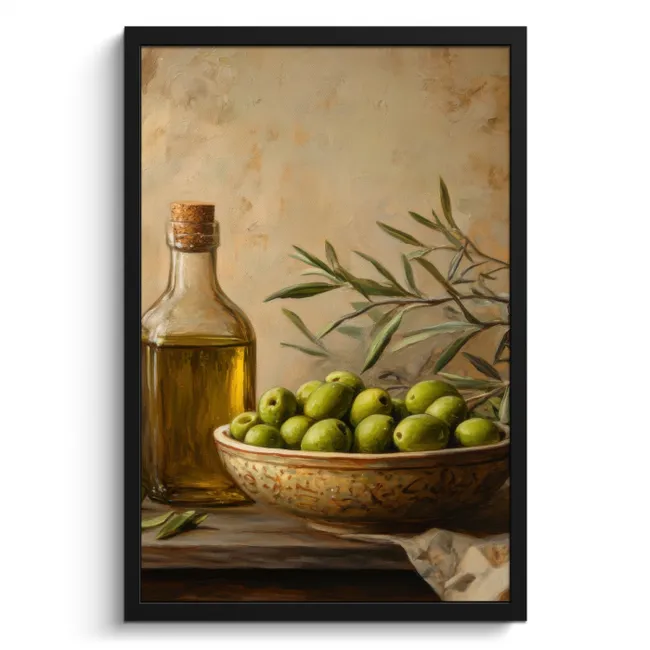 Bilder mit Rahmen - Oliven - Stilleben - Vintage