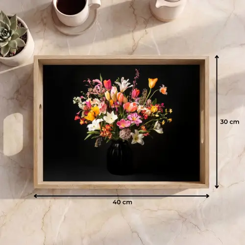Vaas - Bloemen - Tulpen Dienblad Rechthoek middel -USP_Formaat