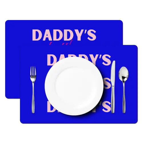 Blauw - Daddy's - Blokletters Placemat vinyl groot -zzsfeer2_Kitchenyeah-website