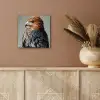 Vogel - Realistisch - Veren - Bruin aluminium wit klein -sfeer4