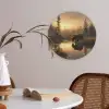 Beer - water - Bos - Ochtendlicht Akoestische PET Vilt - Rond klein -sfeer3