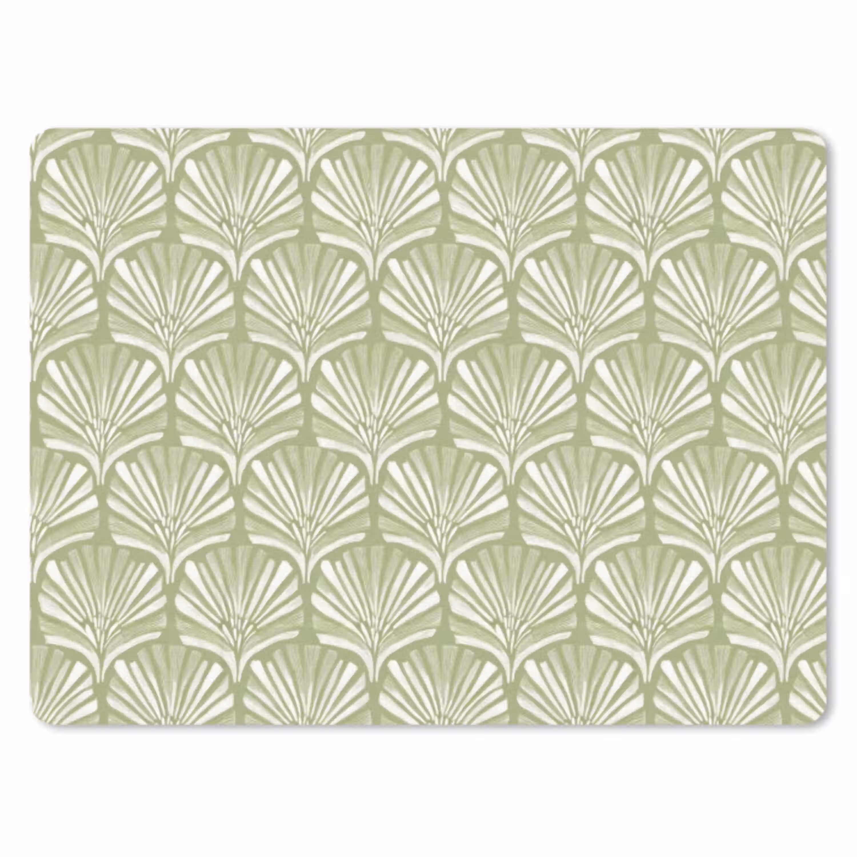 Saliegroen - Ginkgo Biloba - Waaier - Patroon muismat rubber klein 262 -3d