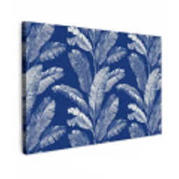 Blad - Palm - Blauw canvas 2cm klein 34 -z3d