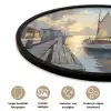 Zeilboot - Zon - Pier - Hout Fotolijst rond zonder passe partout klein -closeup_NL