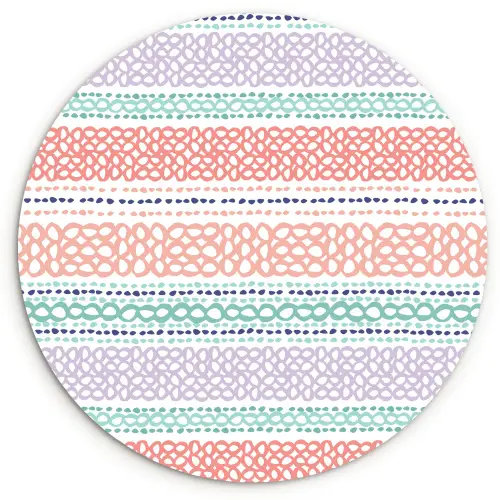 Strepen - Zomer - Kleuren Wandcirkel plexiglas klein 852 -3d