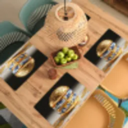 Delftsblauw - Goud - Burger Placemat vinyl groot -zzsfeer5_Kitchenyeah-website
