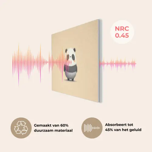 Panda - Beige - Minimalistisch PET vilt klein -USP_NL