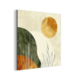 Abstract - Landschap - Zon - Kunst aluminium wit klein -3d