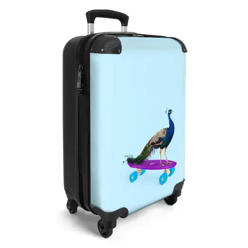 Passerende pauw Koffer - NBS - Handbagage middel -productfoto_3d