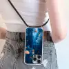 Koraalrif - Vissen - Oceaan - Blauw Hoesje iPhone 16 Pro Max met koord klein -sfeer5