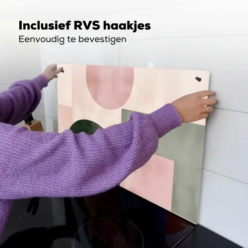 Vormen - Abstract - Cirkel - Zwart Inductie beschemer met haakjes klein -ky-ophangen-nl