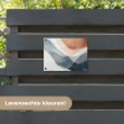 Abstract - Golven - Blauw tuinposter los doek klein -sfeer3