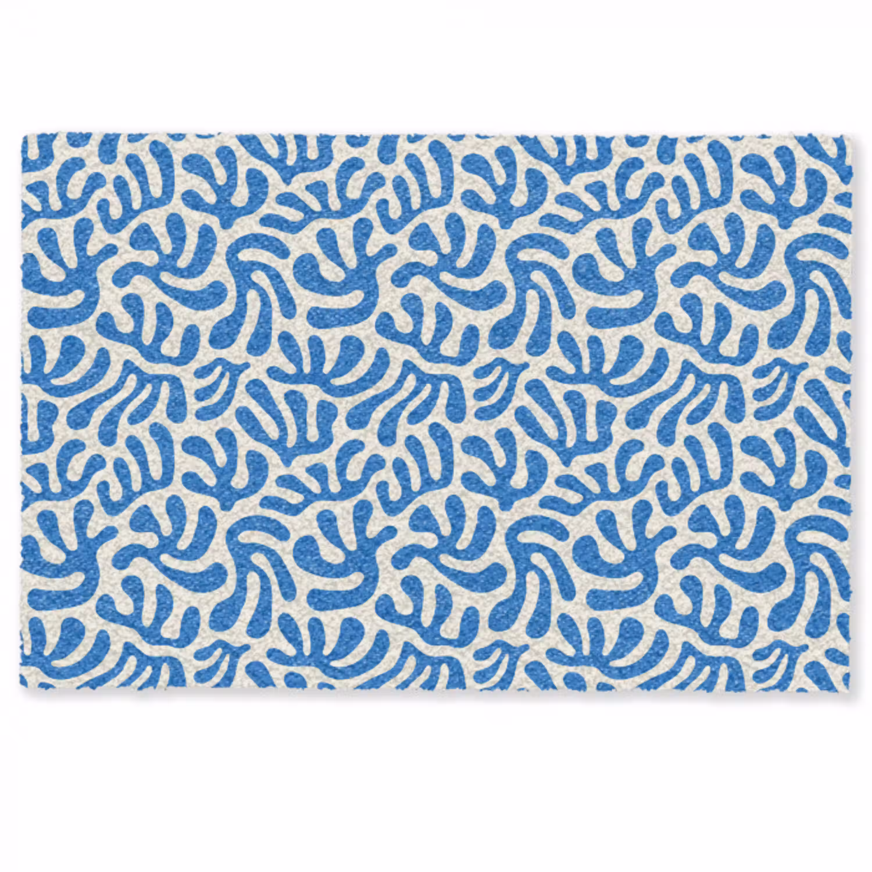 Blauw - Abstract - Bladeren - Patroon Deurmat klein 898 -zkaufland3d