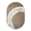 Verf - Bruin - Japandi Wandcirkel Ovaal Forex klein -3d