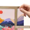 Kleurrijke bloemen - Bergen - Fantasielandschap Light Box met batterij (Wandlamp) middel -USP_websiteprintNL