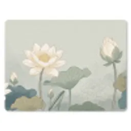 Lotus - Bloemen - Groen muismat rubber klein -3d