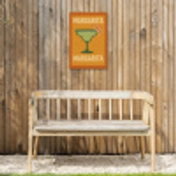 Illustratie - Margarita - Sinaasappelschijf - Oranje Tuinposter op houten frame 2 cm dik klein -sfeer4