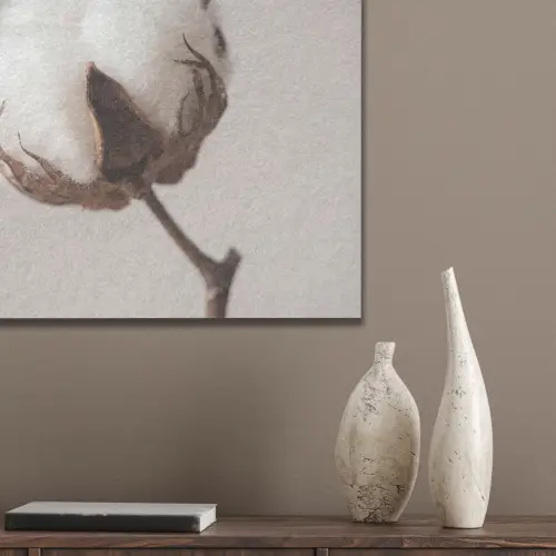 Katoenbol - Minimalistisch - Wit PET vilt klein -sfeer6_closeup