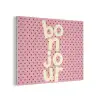 Bonjour - Stippen - Roze- Geel PET vilt klein -3d