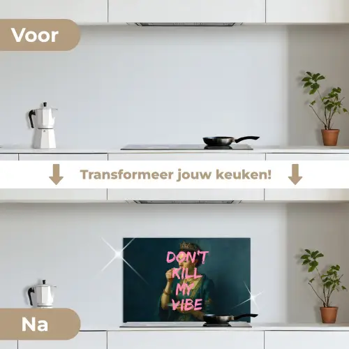 Vrouw - Portret - Kroon keuken achterwand spatscherm klein -voor_na_NL
