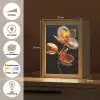 Bloem - Orchidee - Oranje Light Box met kabel (Tafellamp) klein -USP_websiteoverzichtNL
