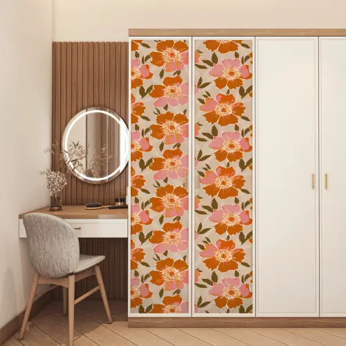 Bloemen - Motief - Retro deurposter klein 289 -sfeer3