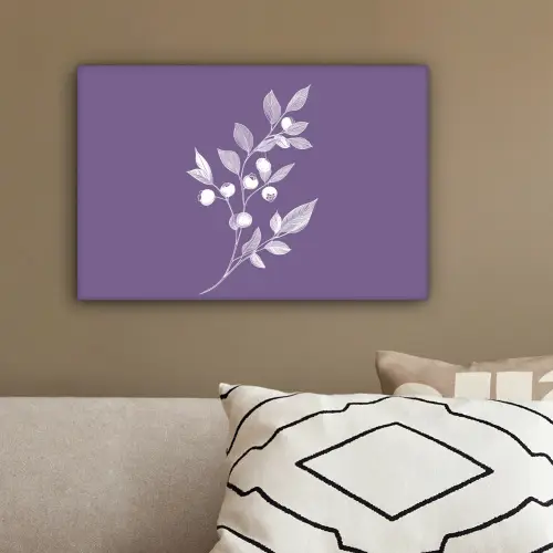 Tak - Sierlijk - Bladeren - Minimalistisch canvas 2cm klein -sfeer3