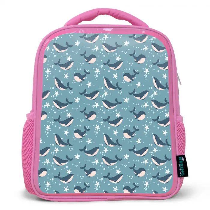 Klein - Oceaan - Walvis - Zeester Kinderrugzak - Roze middel 863 -3d