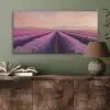 Lavendelveld - Zonsondergang - Paars - Bloemen PET vilt middel -sfeer2