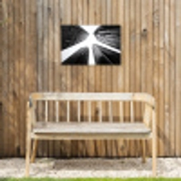 Gebouwen - Lucht - Zwart Tuinposter op houten frame 2 cm dik klein -sfeer4