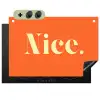 Oranje - Gebroken wit - Nice Inductie beschemer met haakjes klein -3d
