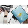 Bubbels - Badeend - Geel laptophoes neopreen klein -bureau