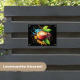 Koffie - Graffiti - Drinken - Abstract tuinposter los doek klein -sfeer3