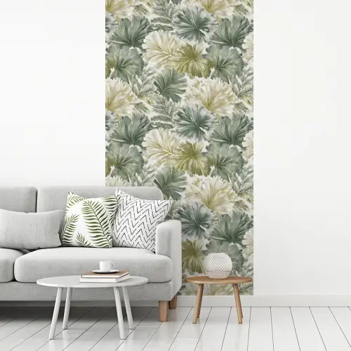 Bladeren - Botanisch - Groen fotobehang vinyl groot 64 -woonkamer