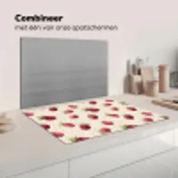 Framboos - Stippen - Rood Inductie beschermer vinyl 3mm klein 276 -wsfeer7_website