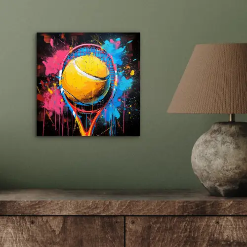 Graffiti - Tennis - Sport - Racket aluminium wit klein -sfeer2
