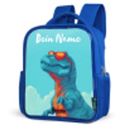 Dino - Zonnebril - Blauw Kinderrugzak - Blauw middel -schuin