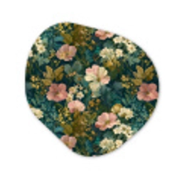 Wilde bloemen - Botanisch - Patroon - Roze - Romantisch Wandcirkel Organisch Forex 3mm klein 629 -3d