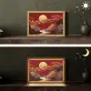 Volle maan - Landschap - Waterval Light Box met kabel (Tafellamp) klein -sfeer3
