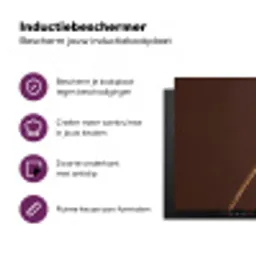 Papaverbol - Droogbloem - Bruin - Minimalistisch Inductie beschermer vinyl 3mm klein -zzzzzzz-cc-usp
